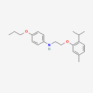 molecular formula C21H29NO2 B1385379 N-[2-(2-Isopropyl-5-methylphenoxy)ethyl]-4-propoxyaniline CAS No. 1040688-84-3