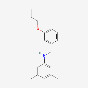 molecular formula C18H23NO B1385381 3,5-二甲基-N-(3-丙氧基苄基)苯胺 CAS No. 1040687-00-0