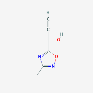 2-(3-Methyl-1,2,4-oxadiazol-5-yl)but-3-yn-2-ol