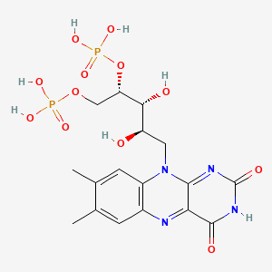 [(2S,3R,4R)-5-(7,8-dimethyl-2,4-dioxobenzo[g]pteridin-10-yl)-3,4-dihydroxy-1-phosphonooxypentan-2-yl] dihydrogen phosphate