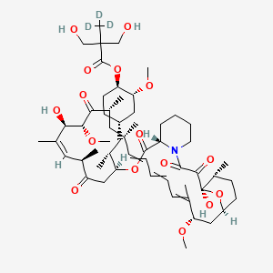 [(1R,2R,4S)-4-[(2R)-2-[(1R,9S,12S,15R,16E,18R,19R,21R,23S,30S,32S,35R)-1,18-dihydroxy-19,30-dimethoxy-15,17,21,23,29,35-hexamethyl-2,3,10,14,20-pentaoxo-11,36-dioxa-4-azatricyclo[30.3.1.04,9]hexatriaconta-16,24,26,28-tetraen-12-yl]propyl]-2-methoxycyclohexyl] 3,3,3-trideuterio-2,2-bis(hydroxymethyl)propanoate