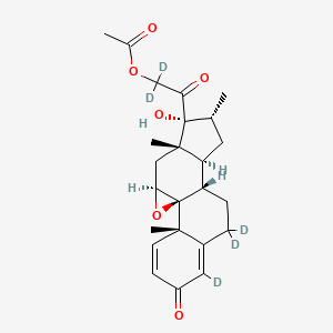 molecular formula C24H30O6 B13853891 21-O-Acetyl Dexamethasone-d5 9,11-Epoxide (Major) 