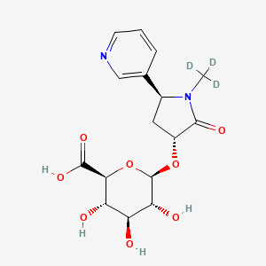 rel-(3R,5S)-1-(Methyl-d3)-2-oxo-5-(3-pyridinyl)-3-pyrrolidinyl ss-D-Glucopyranosiduronic Acid; rac-trans-3'-(Hydroxycotinine-d3)-O-glucuronide