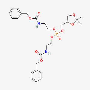 (2,2-Dimethyl-1,3-dioxolan-4-yl)methyl Dibenzyl Carbamate Phosphate