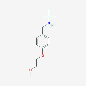 molecular formula C14H23NO2 B1385407 N-[4-(2-Methoxyethoxy)benzyl]-2-methyl-2-propanamine CAS No. 1040689-91-5