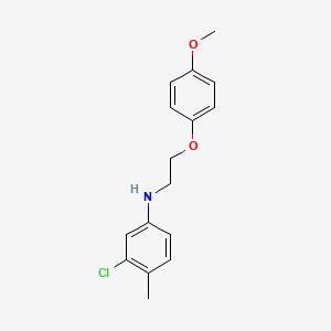 molecular formula C16H18ClNO2 B1385409 3-氯-N-[2-(4-甲氧基苯氧基)乙基]-4-甲基苯胺 CAS No. 1040681-36-4