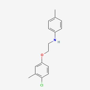 molecular formula C16H18ClNO B1385414 N-[2-(4-Chloro-3-methylphenoxy)ethyl]-4-methylaniline CAS No. 1040688-75-2