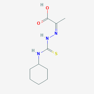 (2Z)-2-(cyclohexylcarbamothioylhydrazinylidene)propanoic acid