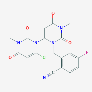 2-((6-Chloro-1',3-dimethyl-2,2',4,6'-tetraoxo-1',3,4,6'-tetrahydro-2H-[1,4'-bipyrimidin]-3'(2'H)-yl)methyl)-4-fluorobenzonitrile