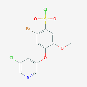 2-Bromo-4-(5-chloropyridin-3-yl)oxy-5-methoxybenzenesulfonyl chloride