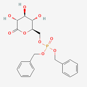 Dibenzyl (((2R,3S,4S,5R)-3,4,5-Trihydroxy-6-oxotetrahydro-2H-pyran-2-yl)methyl) Phosphate