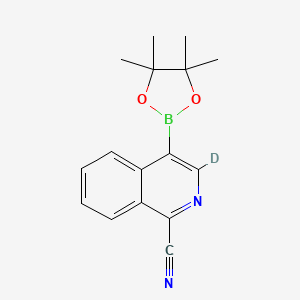 4-(4,4,5,5-Tetramethyl-1,3,2-dioxaborolan-2-yl)isoquinoline-1-carbonitrile-3-d