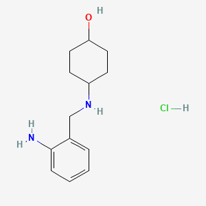 4-[(2-Aminophenyl)methylamino]cyclohexan-1-ol;hydrochloride