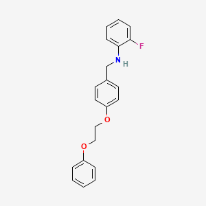 molecular formula C21H20FNO2 B1385447 2-Fluoro-N-[4-(2-phenoxyethoxy)benzyl]aniline CAS No. 1040685-97-9