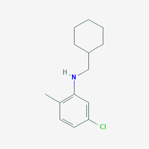 molecular formula C14H20ClN B1385449 5-Chloro-N-(cyclohexylmethyl)-2-methylaniline CAS No. 1036485-68-3