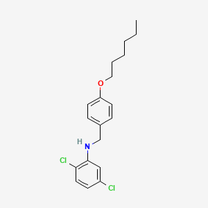 molecular formula C19H23Cl2NO B1385452 2,5-Dichloro-N-[4-(hexyloxy)benzyl]aniline CAS No. 1040683-91-7