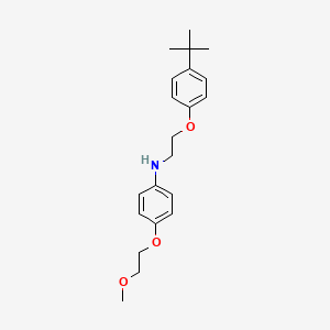 molecular formula C21H29NO3 B1385457 N-{2-[4-(Tert-butyl)phenoxy]ethyl}-4-(2-methoxyethoxy)aniline CAS No. 1040693-40-0