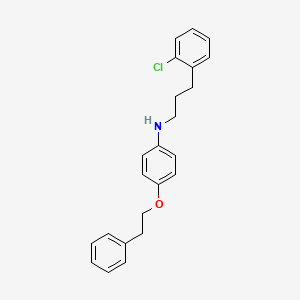 molecular formula C23H24ClNO B1385460 N-[3-(2-Chlorophenyl)propyl]-4-(phenethyloxy)aniline CAS No. 1040694-33-4