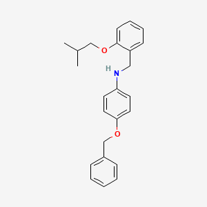 molecular formula C24H27NO2 B1385467 4-(Benzyloxy)-N-(2-isobutoxybenzyl)aniline CAS No. 1040688-41-2