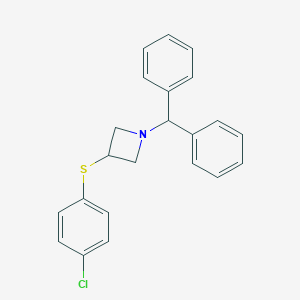 molecular formula C22H20ClNS B138547 1-二苯甲基-3-(4-氯苯硫基)-氮杂环丁烷 CAS No. 132924-59-5