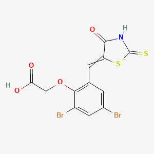 [2,4-dibromo-6-[(4-oxo-2-thioxo-5-thiazolidinylidene)methyl]phenoxy]-acetic Acid