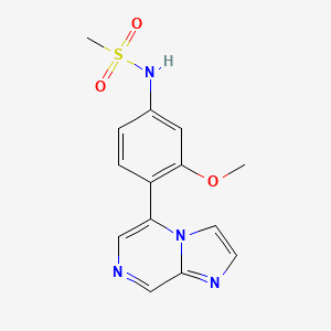 N-(4-imidazo[1,2-a]pyrazin-5-yl-3-methoxyphenyl)methanesulfonamide