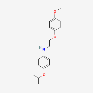 molecular formula C18H23NO3 B1385473 4-Isopropoxy-N-[2-(4-methoxyphenoxy)ethyl]aniline CAS No. 1040692-39-4