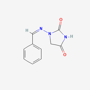 molecular formula C10H9N3O2 B13854735 1-[(Z)-benzylideneamino]imidazolidine-2,4-dione 