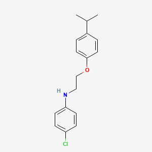 molecular formula C17H20ClNO B1385475 4-Chloro-N-[2-(4-isopropylphenoxy)ethyl]aniline CAS No. 1040693-24-0