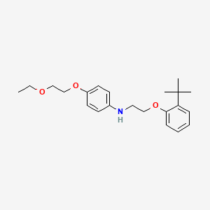 molecular formula C22H31NO3 B1385486 N-{2-[2-(Tert-butyl)phenoxy]ethyl}-4-(2-ethoxyethoxy)aniline CAS No. 1040687-22-6