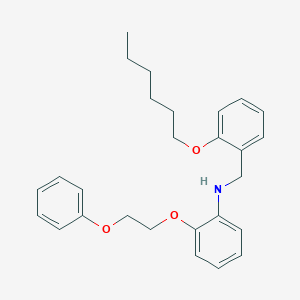 molecular formula C27H33NO3 B1385487 N-[2-(Hexyloxy)benzyl]-2-(2-phenoxyethoxy)aniline CAS No. 1040687-54-4