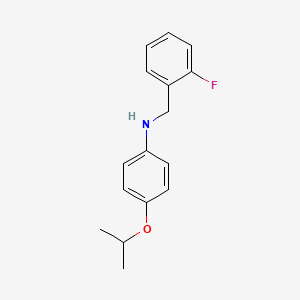 molecular formula C16H18FNO B1385494 N-(2-氟苄基)-4-异丙氧基苯胺 CAS No. 1037144-79-8