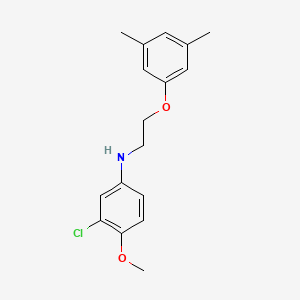 molecular formula C17H20ClNO2 B1385503 3-Chloro-N-[2-(3,5-dimethylphenoxy)ethyl]-4-methoxyaniline CAS No. 1040685-49-1