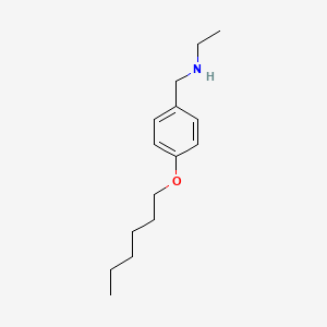 molecular formula C15H25NO B1385507 N-[4-(Hexyloxy)benzyl]-1-ethanamine CAS No. 1040686-08-5