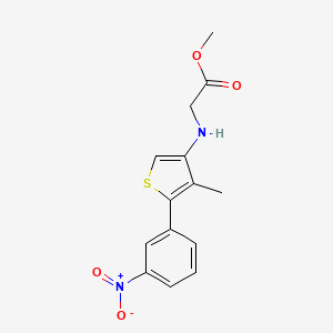 Methyl 2-(4-methyl-5-(3-nitrophenyl)thiophen-3-ylamino)acetate