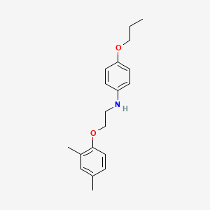 molecular formula C19H25NO2 B1385519 N-[2-(2,4-Dimethylphenoxy)ethyl]-4-propoxyaniline CAS No. 1040688-46-7