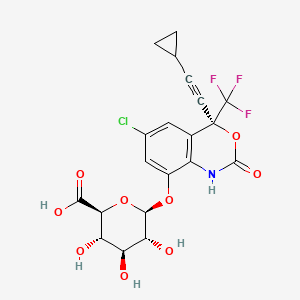 (2S,3S,4S,5R,6S)-6-[[(4S)-6-chloro-4-(2-cyclopropylethynyl)-2-oxo-4-(trifluoromethyl)-1H-3,1-benzoxazin-8-yl]oxy]-3,4,5-trihydroxy-tetrahydropyran-2-carboxylic acid