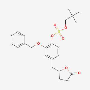 2,2-Dimethylpropyl [4-[(5-oxooxolan-2-yl)methyl]-2-phenylmethoxyphenyl] sulfate