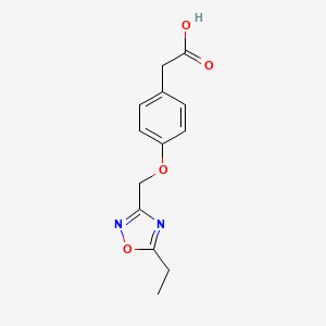 2-[4-[(5-Ethyl-1,2,4-oxadiazol-3-yl)methoxy]phenyl]acetic acid