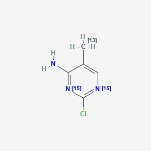 4-Amino-2-chloro-5-methylpyrimidine-15N2,13C