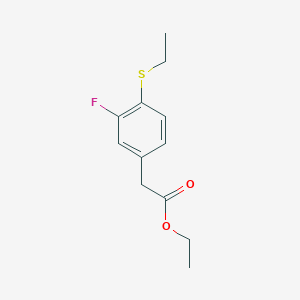 Ethyl 2-(4-ethylsulfanyl-3-fluorophenyl)acetate