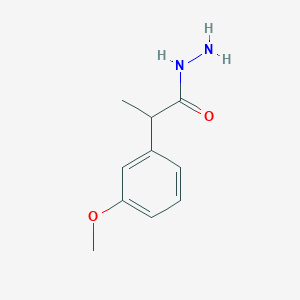 molecular formula C10H14N2O2 B13855312 2-(3-Methoxyphenyl)propanehydrazide 