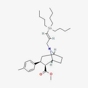 molecular formula C31H51NO2Sn B13855320 (1R,2S,3S,5S)-Methyl 3-(p-tolyl)-8-((E)-3-(tributylstannyl)allyl)-8-azabicyclo[3.2.1]octane-2-carboxylate 