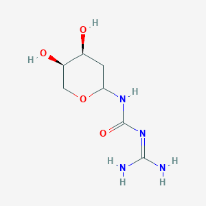 molecular formula C7H14N4O4 B13855326 D-2'-Deoxyribopyranosyl-3-guanylurea (Alpha/Beta-Mixture) 