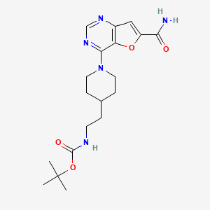 molecular formula C19H27N5O4 B13855350 tert-butyl N-[2-[1-(6-carbamoylfuro[3,2-d]pyrimidin-4-yl)piperidin-4-yl]ethyl]carbamate 