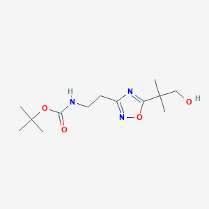 tert-butyl N-[2-[5-(1-hydroxy-2-methylpropan-2-yl)-1,2,4-oxadiazol-3-yl]ethyl]carbamate