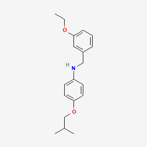 molecular formula C19H25NO2 B1385540 N-(3-Ethoxybenzyl)-4-isobutoxyaniline CAS No. 1040688-29-6