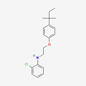 molecular formula C19H24ClNO B1385550 N-(2-Chlorophenyl)-N-{2-[4-(tert-pentyl)phenoxy]-ethyl}amine CAS No. 1040691-69-7