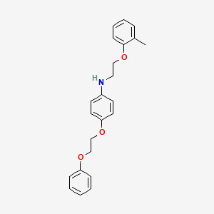 molecular formula C23H25NO3 B1385553 N-[2-(2-Methylphenoxy)ethyl]-4-(2-phenoxyethoxy)-aniline CAS No. 1040690-90-1