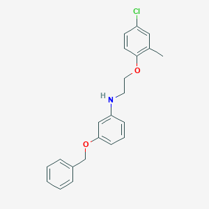 molecular formula C22H22ClNO2 B1385559 3-(Benzyloxy)-N-[2-(4-chloro-2-methylphenoxy)-ethyl]aniline CAS No. 1040688-42-3